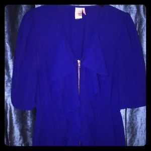 Royal blue ruffle dress